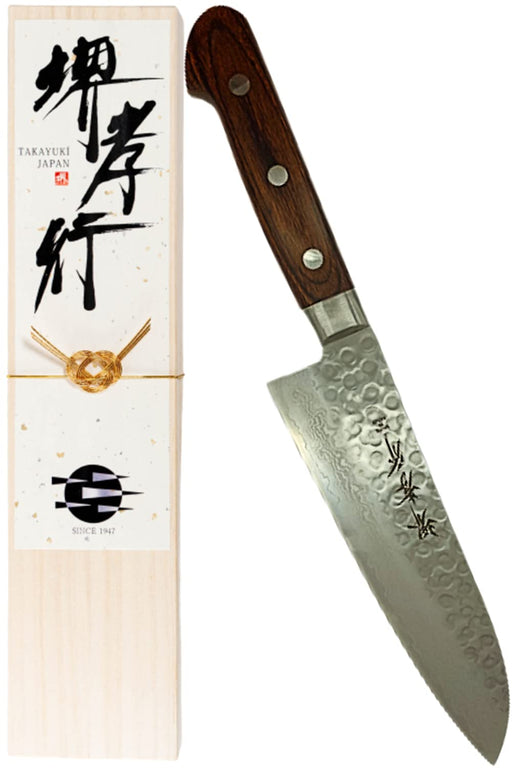 Takayuki Sakai Damascus Santoku Knife 180mm VG10 Aoki Kitchenavi M18003-Kiichin - The #1 Place for Japanese Goods in Your Hand!