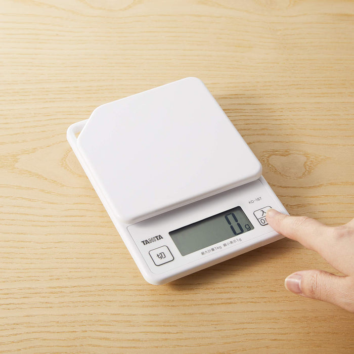 Tanita KD-187 WH Digital Kitchen Scale - 1kg/1g - White - Japan Priority-Kiichin - The #1 Place for Japanese Goods in Your Hand!