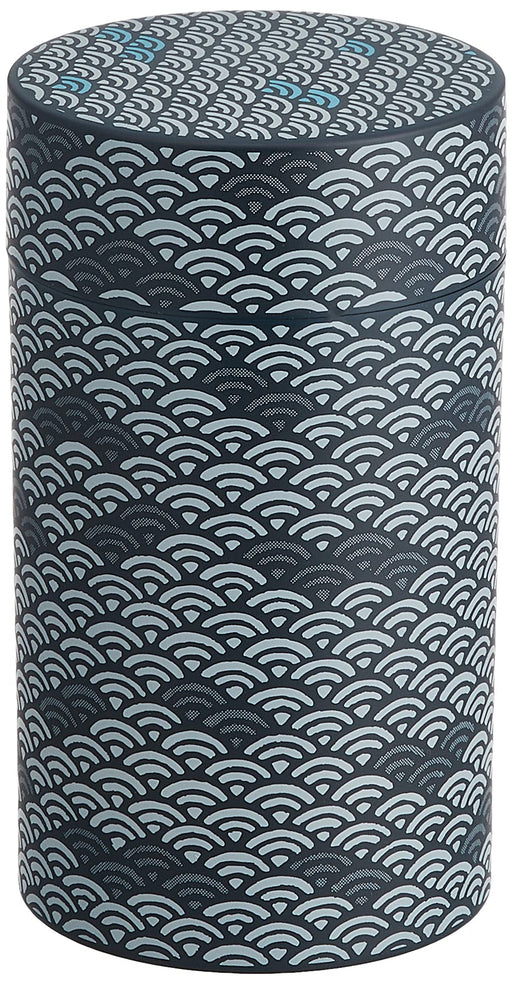 Tatsumiya Large Seigaiha Tea Canister - Authentic Japanese Style-Kiichin - The #1 Place for Japanese Goods in Your Hand!