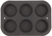 Tiger Crown 6P Black Steel Muffin Pan with Silicone Resin Coating - Heat Resistant up to 250°-Kiichin - The #1 Place for Japanese Goods in Your Hand!