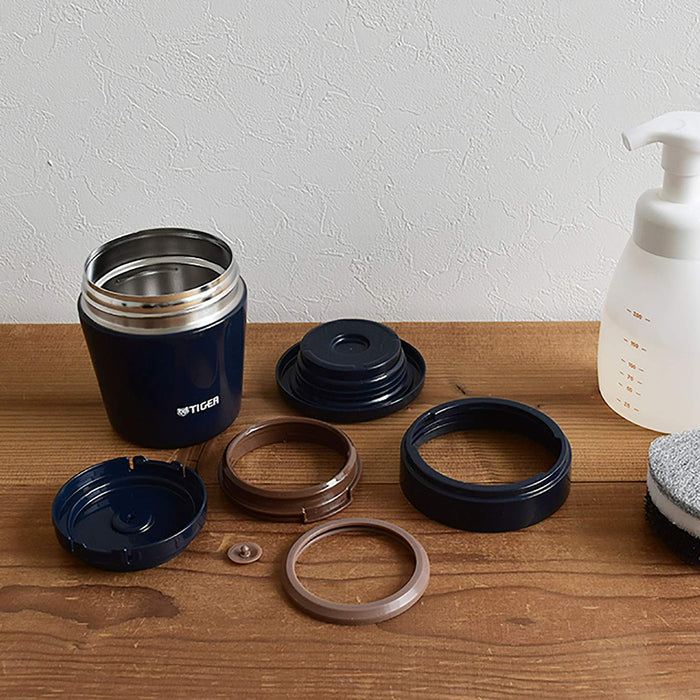 Tiger Thermos Vacuum Insulated Soup Jar 250ml - Indigo Blue-Kiichin - The #1 Place for Japanese Goods in Your Hand!