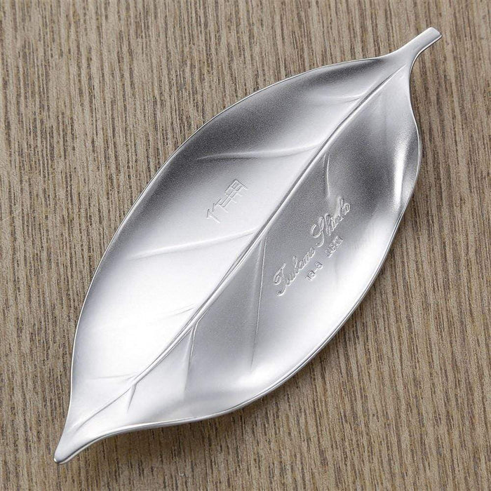 Tsubame Shinko Stainless Steel Leaf Chopstick Rest - Silver-Kiichin - The #1 Place for Japanese Goods in Your Hand!