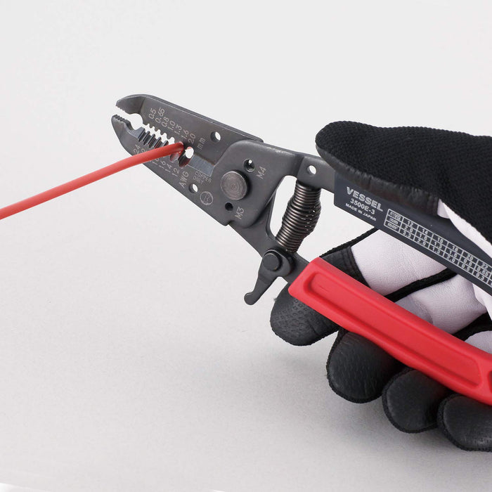 Vessel 3500E-3 Wire Stripper With Screw Cutter Compatible Electrician Skill Test-Kiichin - The #1 Place for Japanese Goods in Your Hand!