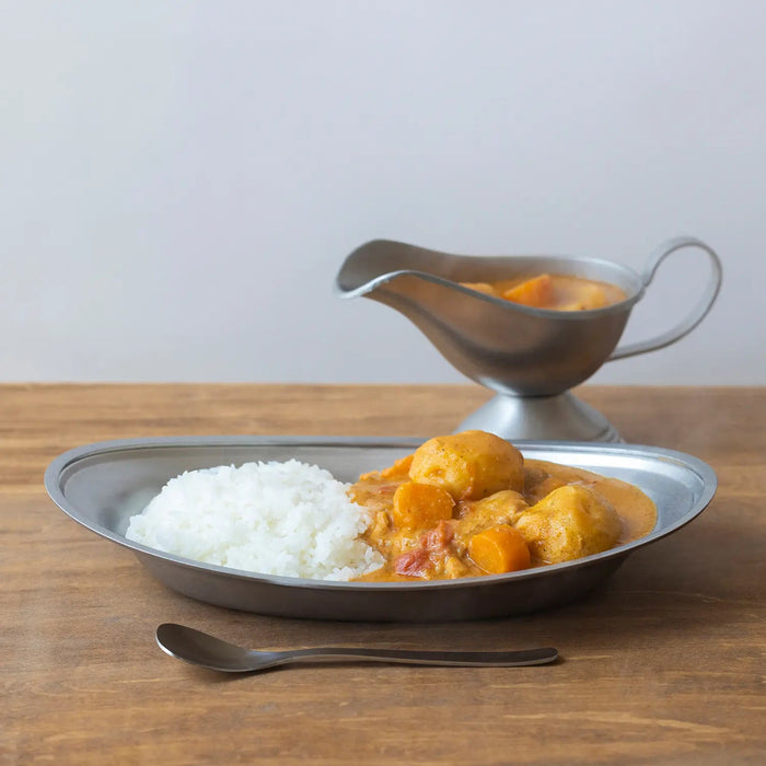 Aoyoshi Japan Vintage Inox Stainless Steel Small Curry Plate-Kiichin - The #1 Place for Japanese Goods in Your Hand!
