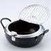 20cm Black Iron Tempura Pot with Lid - IH Compatible by Wahei Freiz-Kiichin - The #1 Place for Japanese Goods in Your Hand!