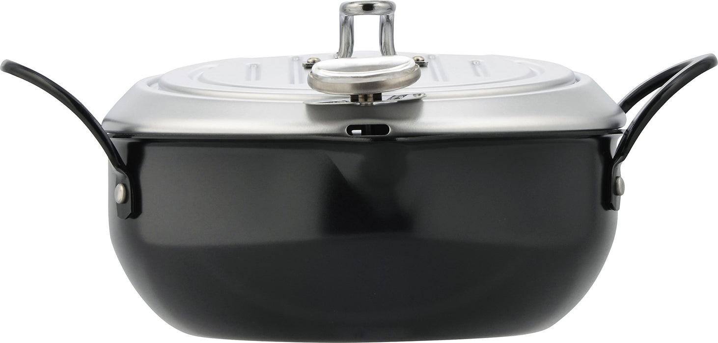 20cm Black Iron Tempura Pot with Lid - IH Compatible by Wahei Freiz-Kiichin - The #1 Place for Japanese Goods in Your Hand!