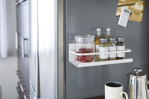 Yamazaki Industrial White Magnet Spice Rack - Japan Kitchen Rack-Kiichin - The #1 Place for Japanese Goods in Your Hand!