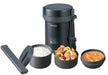 Zojirushi SL-GF18-BA Black Steel Lunch Jar O-Ben-To (3 Bowls)-Kiichin - The #1 Place for Japanese Goods in Your Hand!