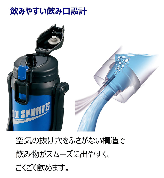 Zojirushi 2L Water Bottle SD-BC20-BB Blue/Black-Kiichin - The #1 Place for Japanese Goods in Your Hand!